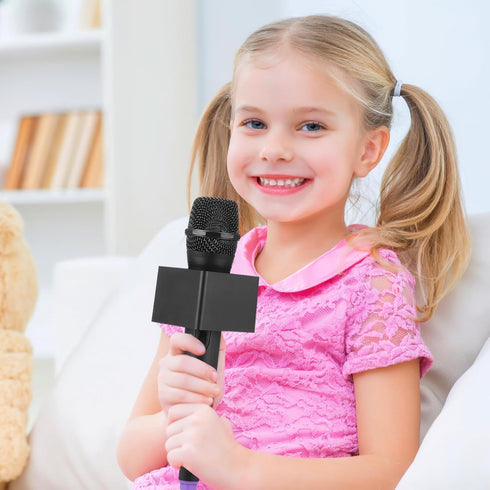 Gadpiparty Fake Microphone Model - 2pcs Realistic Mic Toy with Mic Flag for Kids Pretend Play Party Favors