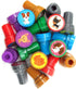 Tiny Mills 24 Pcs Assorted Dog and Puppies Stampers for Kids Self Ink Stamps, Puppy Party Favors