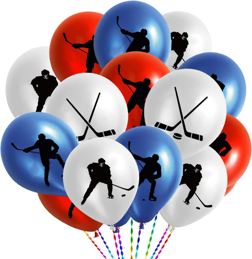 60PCS Latex Balloons Hockey Party Decorations - Birthday Party Supplies Favors for Hockey/Sport Game