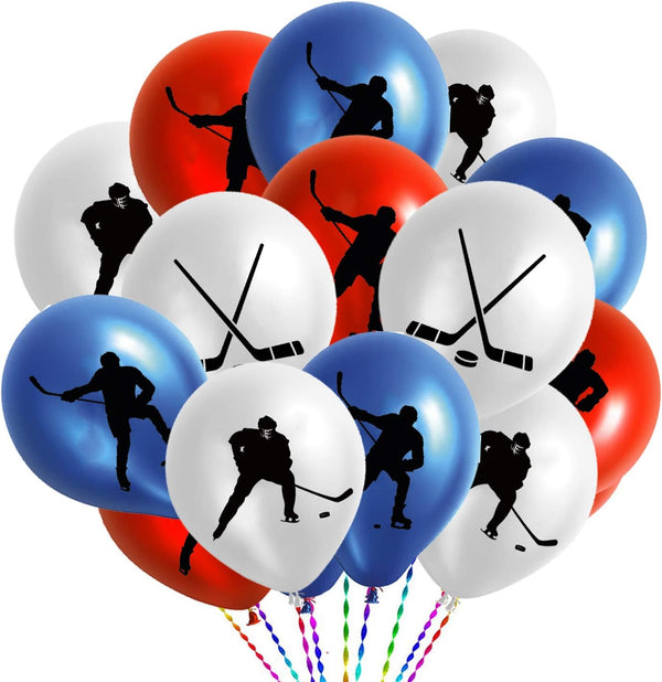 60PCS Latex Balloons Hockey Party Decorations - Birthday Party Supplies Favors for Hockey/Sport Game