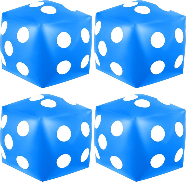 4 Pieces Jumbo Inflatable Dice, 12.6 Inch Large Fun Dice Toy for Indoor Outdoor Lawn Game Pool Party