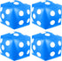 4 Pieces Jumbo Inflatable Dice, 12.6 Inch Large Fun Dice Toy for Indoor Outdoor Lawn Game Pool Party