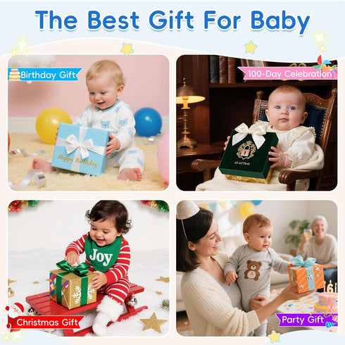 Fyxttalor 12M+, Set Baby Toy for Montessori Sensory Toy Play for Toddlers, UFO Pull String Toy in Stollers Educational