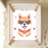 Bseiialft 52 28 Shiba Inu Dogs Hearts Crib Sheets for Boys Girls Soft and Breathable Cotton Baby Sheets for Standard