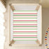 miaozhen 1 Pack 52x28 Cotton Crib Sheets for Baby Boys Girls Soft Breathable Spring Stripes Offwhite Toddler Mattress