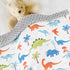 HOMRITAR Baby Blanket for Kids, Super Soft Minky Blanket with Dotted Backing, Dinosaurs Multicolor Printed for Toddlers