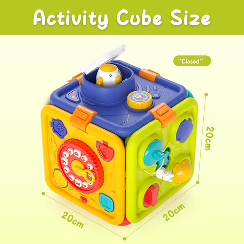 Busy Board for 1+ Year Old, Montessori Educational Toys for 1-4 Year Olds, 6-in-1 Early Development Gifts