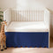 100% Cotton Scallop Edge Crib Bed Skirt, 28"x 52" with 14" Drop,