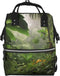 DWVTSLH Tropical Rainforest Jungle Scene Diaper Bag Backpack Multifunction Nappy Bags Waterproof Mummy