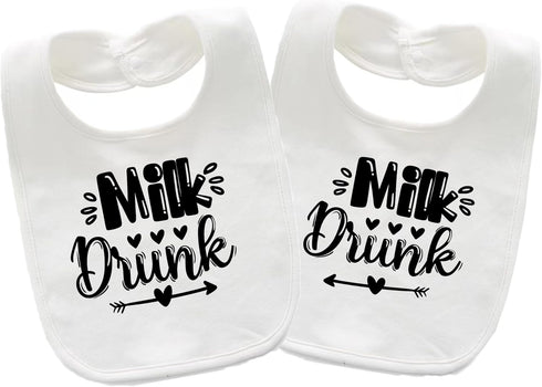 Baby Twins Bibs Milk Newborn Baby Bibs Cute Unisex Bibs Set Toddler