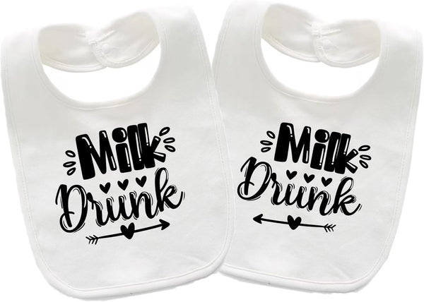 Baby Twins Bibs Milk Newborn Baby Bibs Cute Unisex Bibs Set Toddler