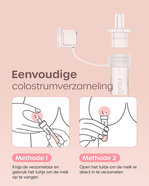 7ml/8pcs, Nuliie Colostrum Collector Kit Leakproof, Reusable Breast Milk Collector, Heat & Freezer Resistant, BPA-Free