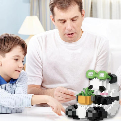 Mini Building Blocks Animal Sets, Cute Bamboo Panda Micro Building Toys for Adults, 348 PCS Party Favor for Boys Girls