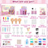 Set, 14Pcs 8+ Mini Bake Shop DIY Toy Making Pretend Desserts & Cakes, Resin & Clay Kitchen Play Kit, Scene Display