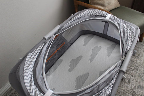 BaeBae Goods Baby Bassinet Mattress Topper, Waterproof Replacement Pad with Removable & Washable Mattress Covers (
