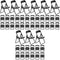 Gadpiparty 36 Pieces Mini Foldable Chairs, 1/6 Scale Plastic Dollhouse Furniture for Doll Decoration