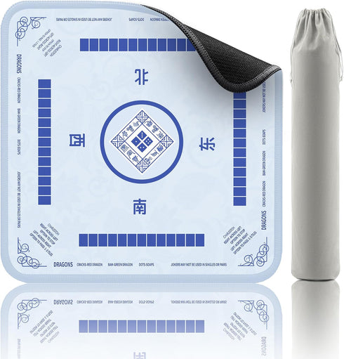 2F22E Mahjong Mat, Noise Reduction Non-Slip Mahjong Mat for Table, 32.4 *