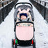 Cozy DILIMI Baby Car Seat Cover Winter, Warm & Baby Bunting Bag, Infant Carrier Cover for Girls and Boys, Pink Floral