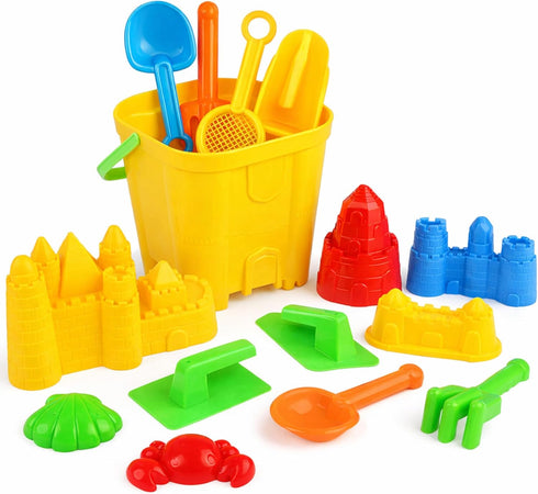 Liberty Imports 15-Piece Sand Castle Building Kit - Ultimate Beach Toy Set
