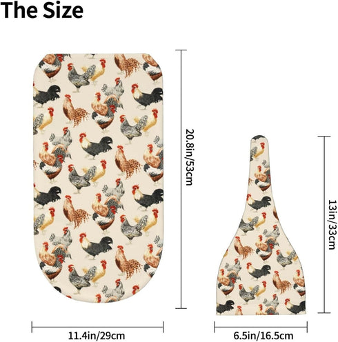 WELBB Set,Stretchy Rooster Chickens Baby Girl Boy Gifts Newborn Swaddle Blanket with Beanie Receiving Blanket Newborn