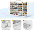 1/64 48-Slot Saichotoy Storage Case for Hot Wheels - Carrying Display Case for Scale Toy Cars, Double-Sided Transparent