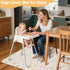 42 42 Inch Splat Mat for Under High Chair x Waterproof Baby Splash Mat with Non Slip Bottom Reusable Portable Highchair