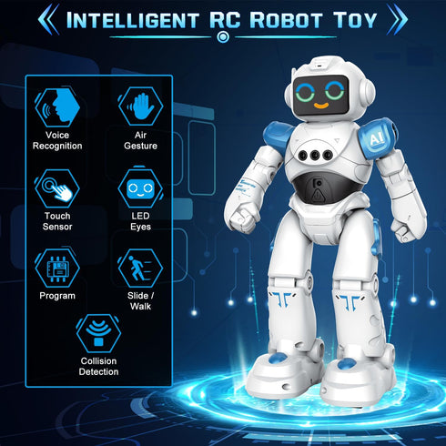 Programmable 3 4 5 6 7 8 VATOS Robot Toys for Kids - Smart Talking Voice Remote Control Robot, Gesture Sensing Emo