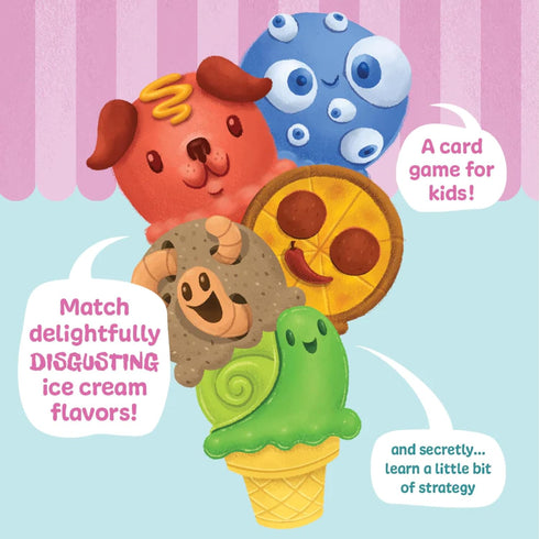 Exploding Kittens The Best Worst Ice Cream - Strategic Card Game for Kids and Family - Illustrated Board Game for Kids