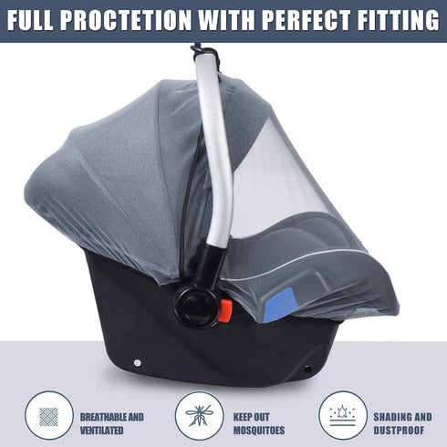 Mosquito Net for Baby Car Seats, Infant Stroller and Bassinets, Breathable, Easy Fitting, Portable Durable Insect