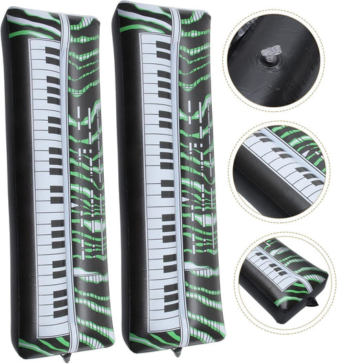SAFIGLE 2pcs Inflatable Keyboard Microphone - Kids Musical Instrument Party Props