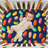 Pigsaly 27x39 Inch Crib Sheets Colorful Jelly Beans Baby Sheet for Standard Crib Mattress Boys Girls Toddler Bed Sheets