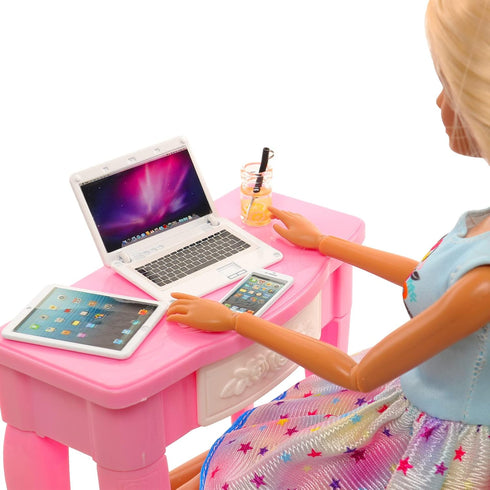 ENOCHT 9 Pack Small Size Doll Playset - Laptop, Tablet, Phone, Glasses, and Headset Accessories for 11.5 Inch Dolls
