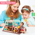 Jomifin 35Pcs Set Pretend Play Toy Donut Shop for Kids, Donut Maker Machine with Oven and Candy, Electronic Role Play