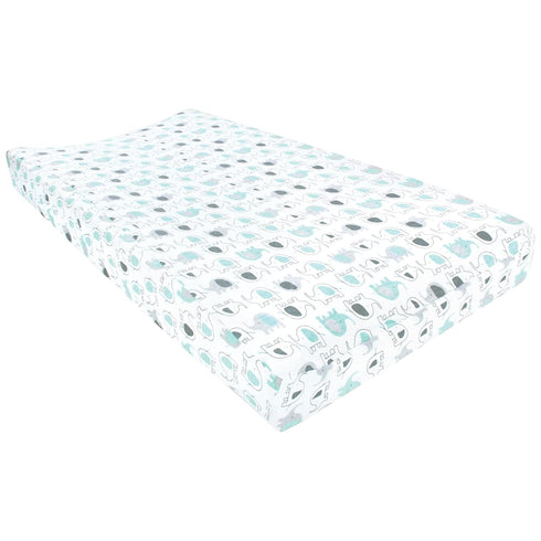 Luvable Friends Unisex Baby Fitted Changing Pad Cover, Boy Basic Elephant, One Size