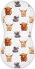 KEIGE 4Pcs Girls,11x22in,A110859 Cute Highland Cow Pattern Burp Cloth,Unisex Large Absorbent Soft Cotton Muslin Burping