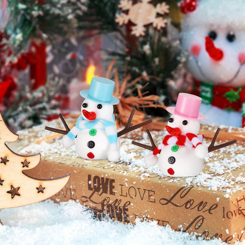 9 Pack Snowman Craft Kit for Kids: Christmas Snowman DIY Decorating Kit for Home Party