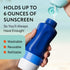 1 Pack, 6 oz Sunscreen Applicator - Refillable Sunscreen Roller & Replacement Sponge Heads - Roller Bottle Lotion