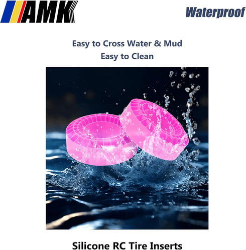 AMK 108x42mm Silicone 1.9 Crawler Tire Foam Insert, Waterproof Inner Filler for 1/10 RC Crawler Upgrades