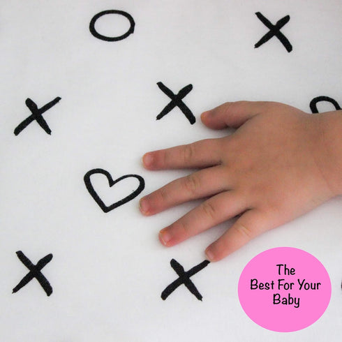 Milky Chic GOTS Fitted Baby Crib Sheet, Breathable 100% Organic Cotton Mattress Sheet, Fits Standard Size, White