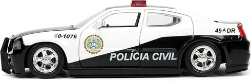 1:24 2006 Jada Fast & Furious Dodge Charger Police Car Die-Cast Car, Toys for Kids and Adults