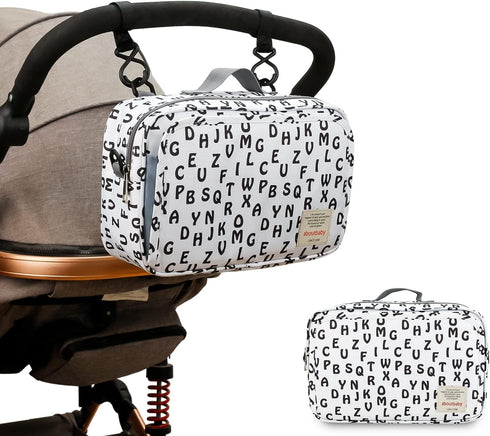 MOMIGO Baby Diaper Caddy Bag, Stroller Tote Nursery Storage Bin for Diapers, Wipes & Toys, Mini Outdoor Bag