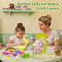 JoySpark Toys 150PCS 3-12 Fabric Flower Bouquets Toys DIY Flower Making Kit for Kids Ages Arts & Crafts Flower Crafts