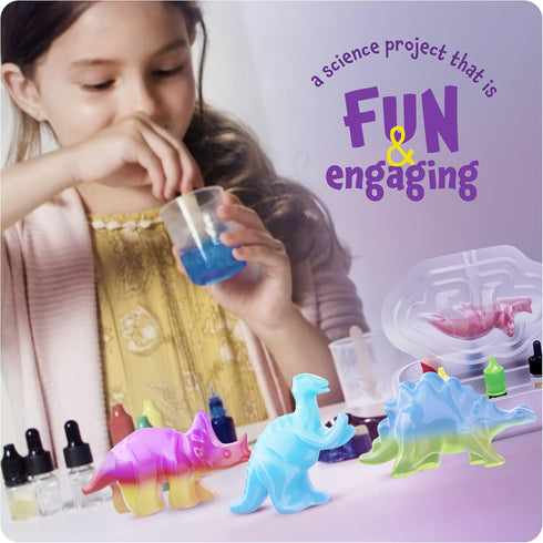 Dino Soap Making Kit For Kids, Dinosaur Science Toys Kits, Easter Gifts For Kids All Ages, DIY Activities Craft Kits - Art Crafts Gift Set For Boys And Girls, Kid Age 3 4 5 6 7 8 12 Year Old Boy by Dan&Darci