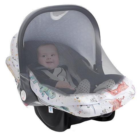 ZJMCAJY 3 1) Baby Car Seat Cover, Infant Carrier Canopy for Boys Girls with Two Way Zipper Windproof Modes with Extra