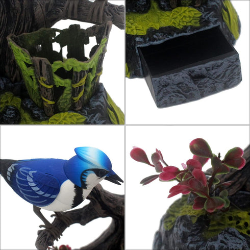Tipmant Simulation Electric Birds Toy, Voice Controlled Realistic Animal Pets for Office Home Decor, Blue