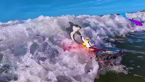 Wave-Powered Mini-Surfer Toy with Surfboard - Trestles Tim Edition