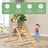 Set 3 1 OLAKIDS Pikler Triangle in Climbing Toys for Toddlers Foldable Wood Montessori Baby Jungle Gym with Ramp Ladder