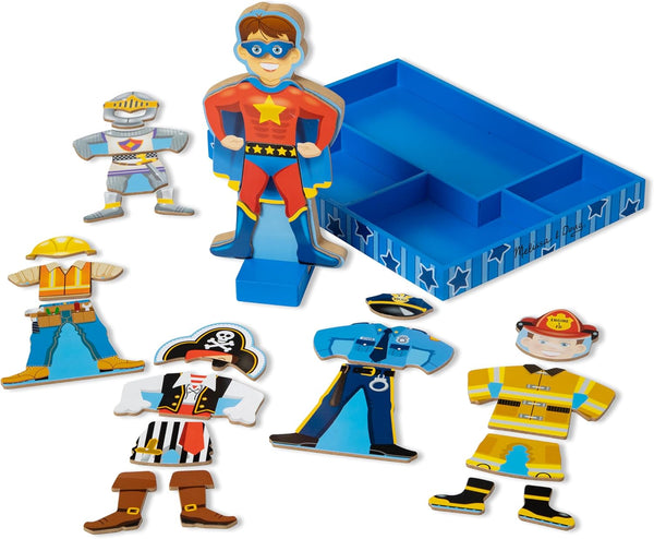 Melissa & Doug Joey Magnetic Wooden Dress-Up Pretend Play Set (25+ pcs) for Ages 3+