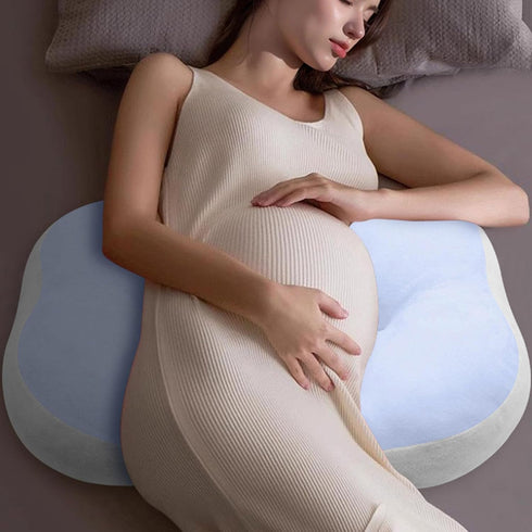 NOENNULL 100% U Shaped Pregnancy Pillow for Side Sleepers - Full Body Maternity Pillow with Back Support - Cotton Soft