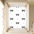 CZXW 52" 28" Black Bow with Polka Dots Crib Sheets Fitted x Natural Cotton Soft & Breathable for Baby Crib Mattress